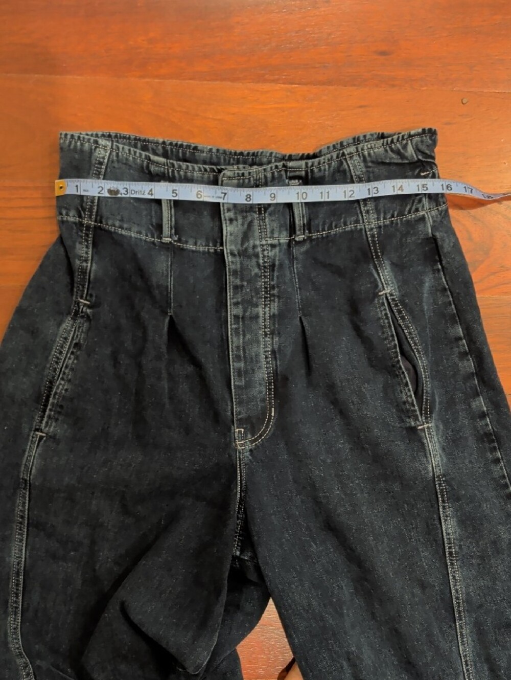 We The Free Dark Wash High Waist Barrel Balloon Harem Jeans - Picture 10 of 16